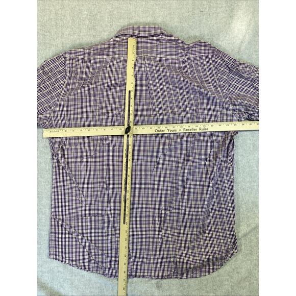 Peter Millar Shirt Mens Extra Large Purple Check Casual Dress Classic XL - Picture 4 of 6